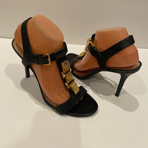 Trina Turk Loyola Slingback Dress Sandals Ultra High Heel Size 9 M Black EUC - Picture 10 of 13